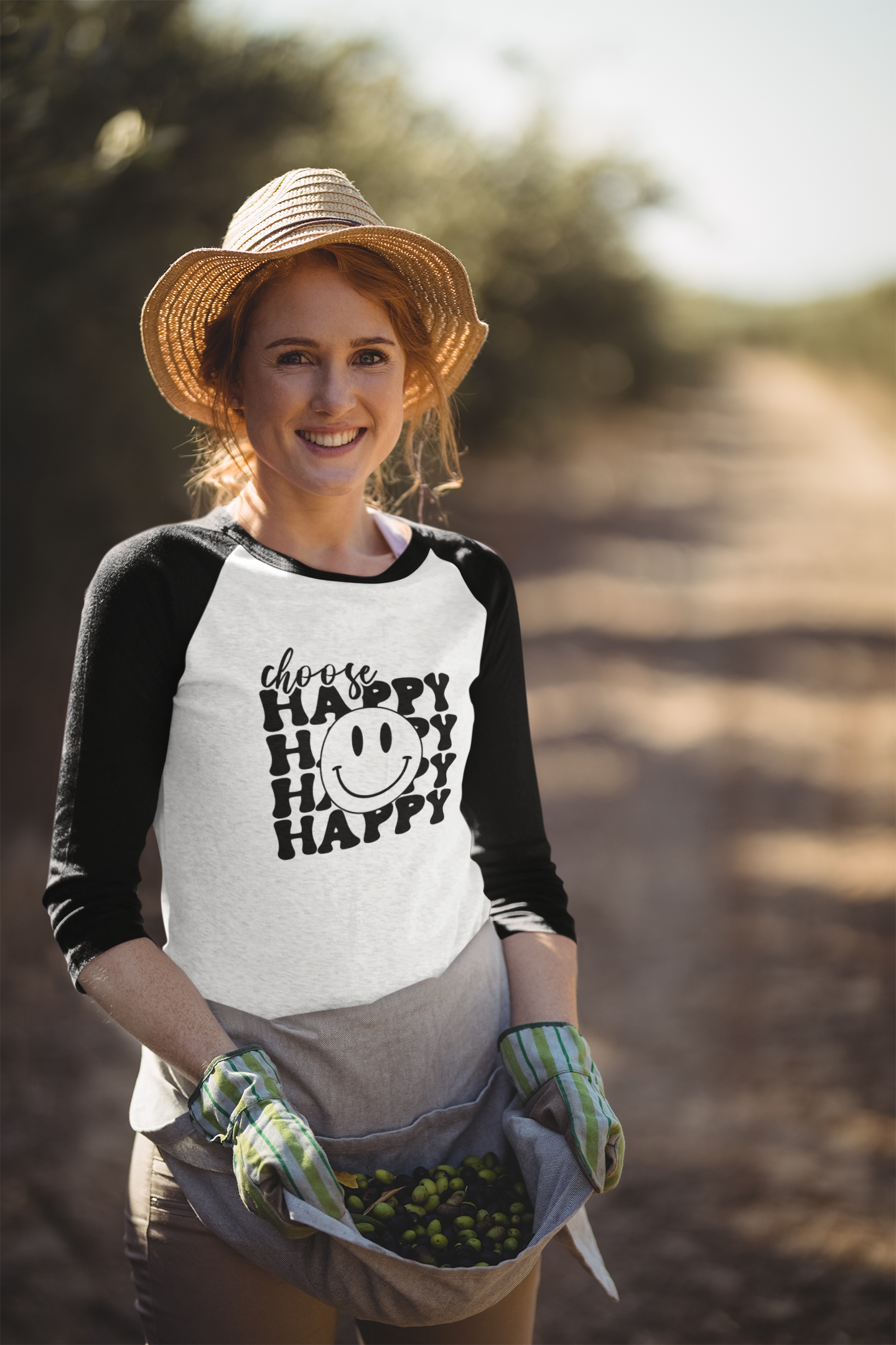 Raglan Tshirt : Choose Happy