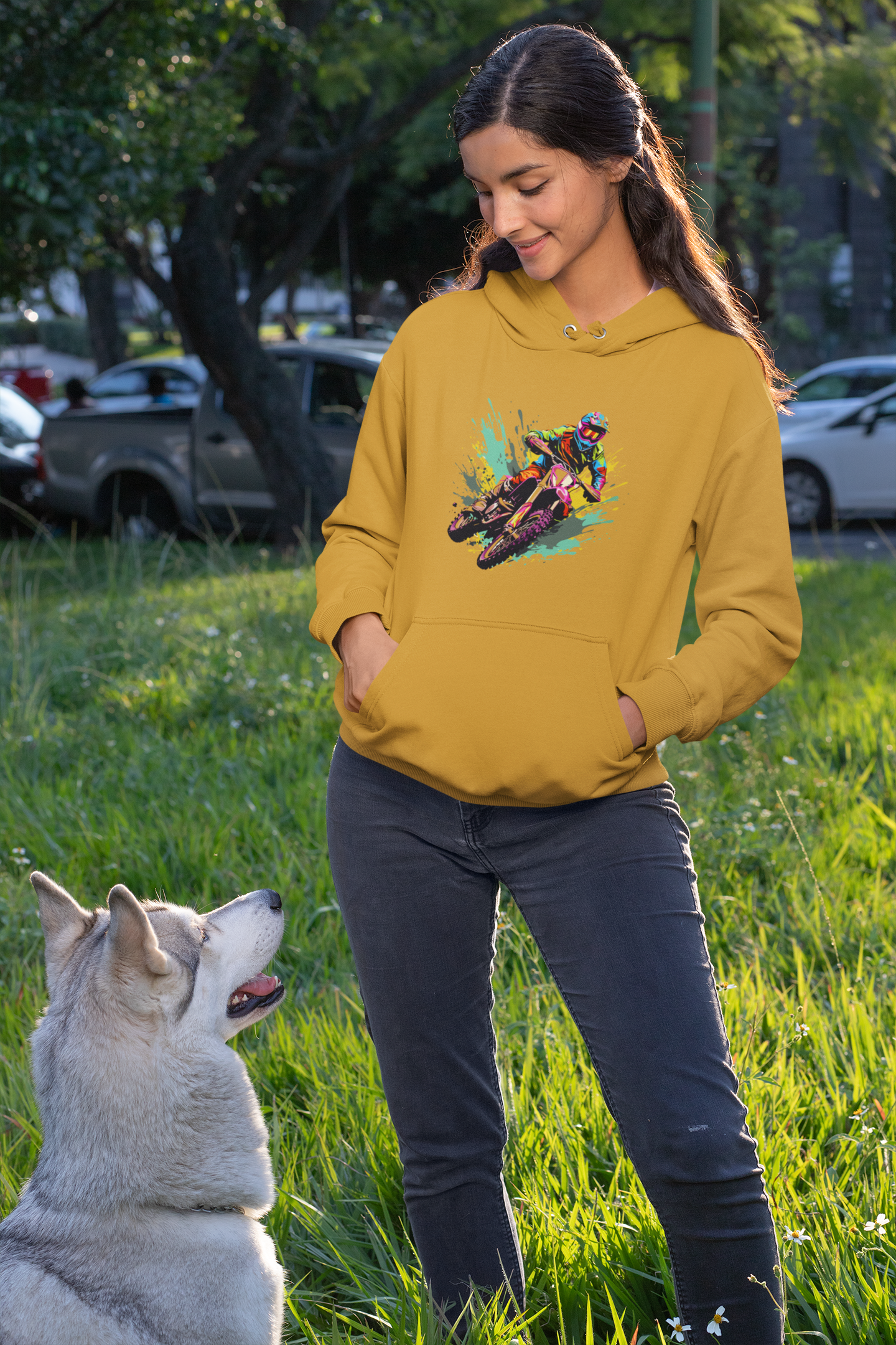 Unisex Hoodie : Dripping MudBike