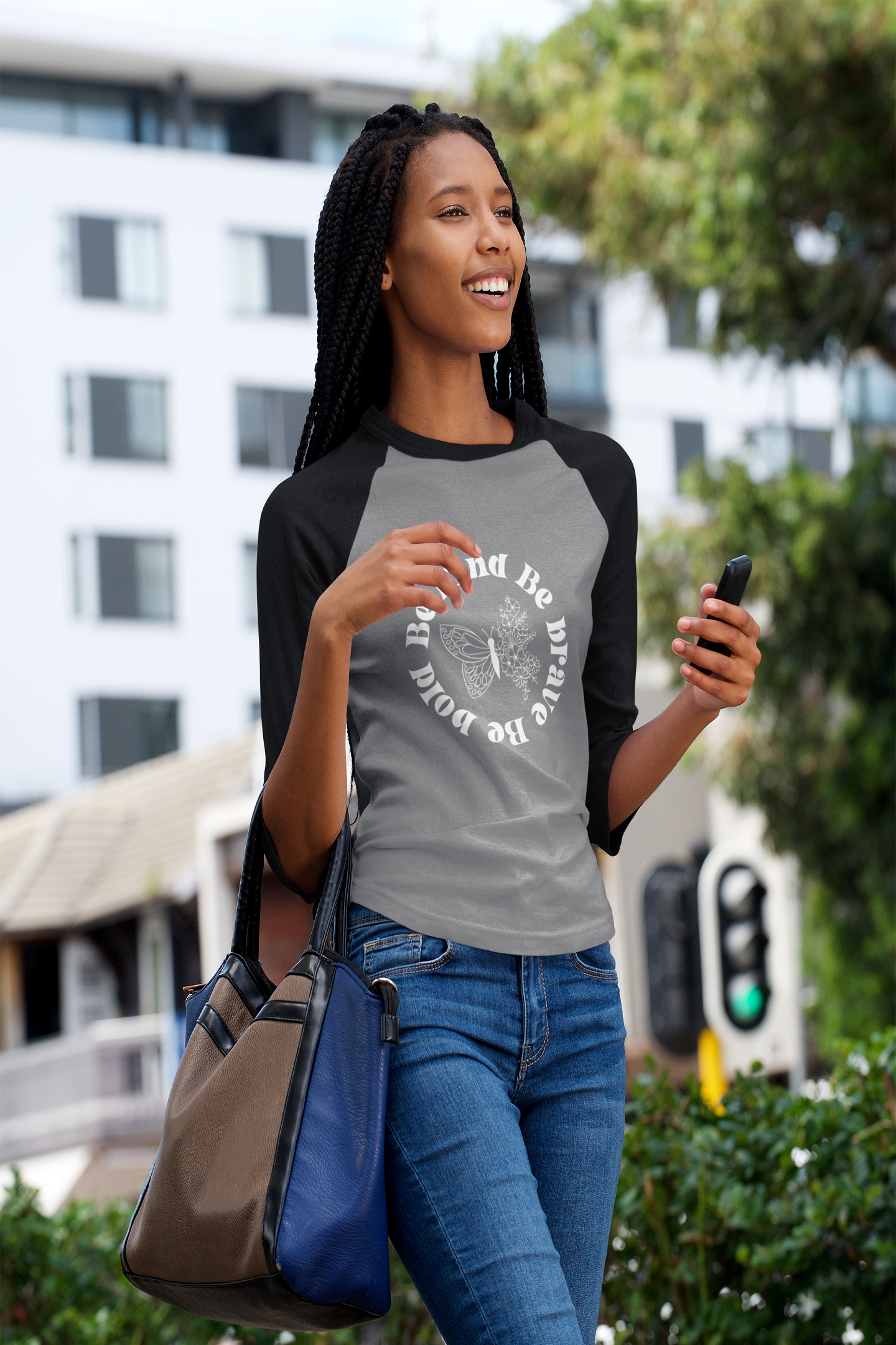 Raglan Tshirt : Be Kind Brave Bold