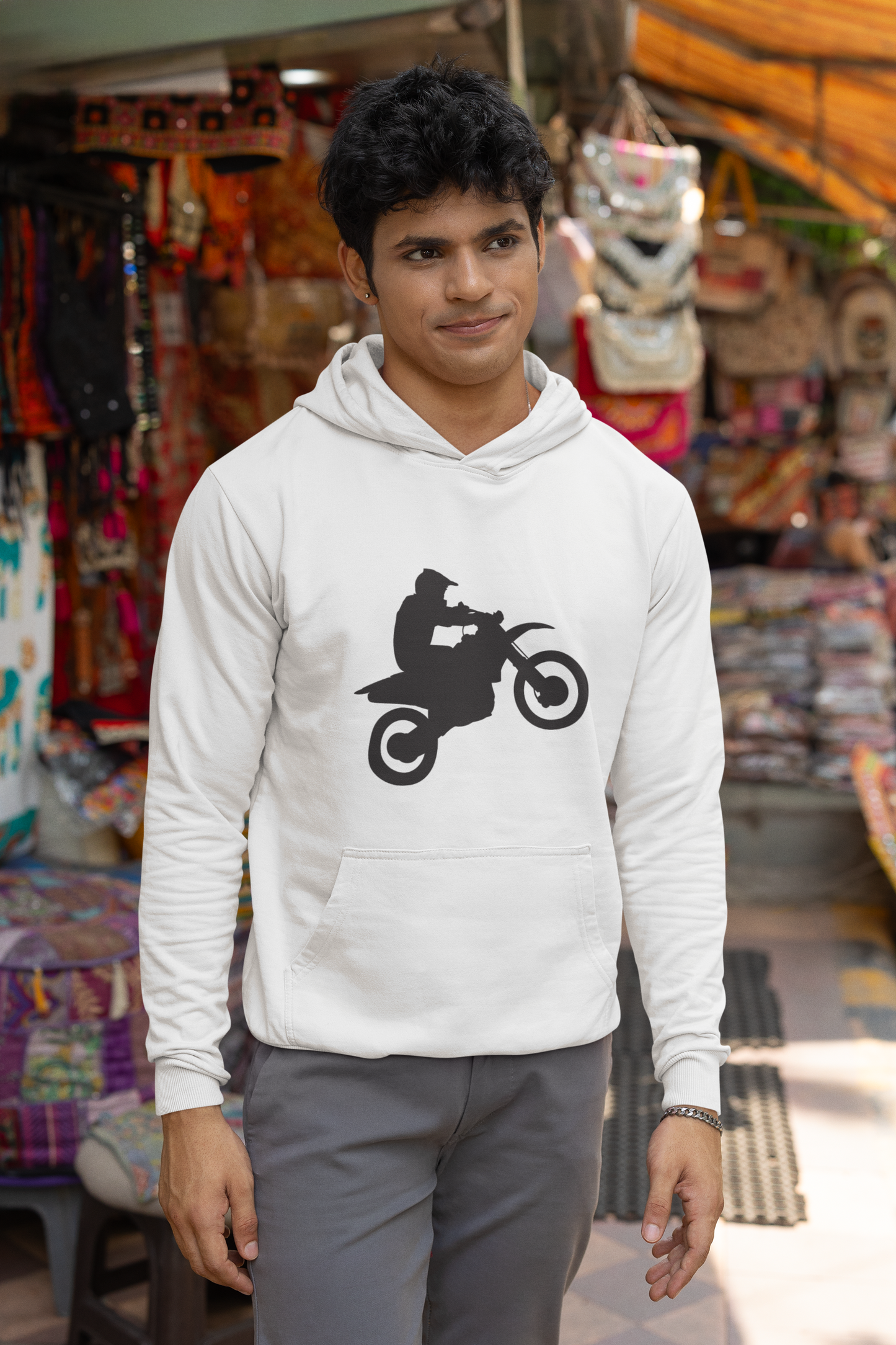 Unisex Hoodie : Biker On Ride
