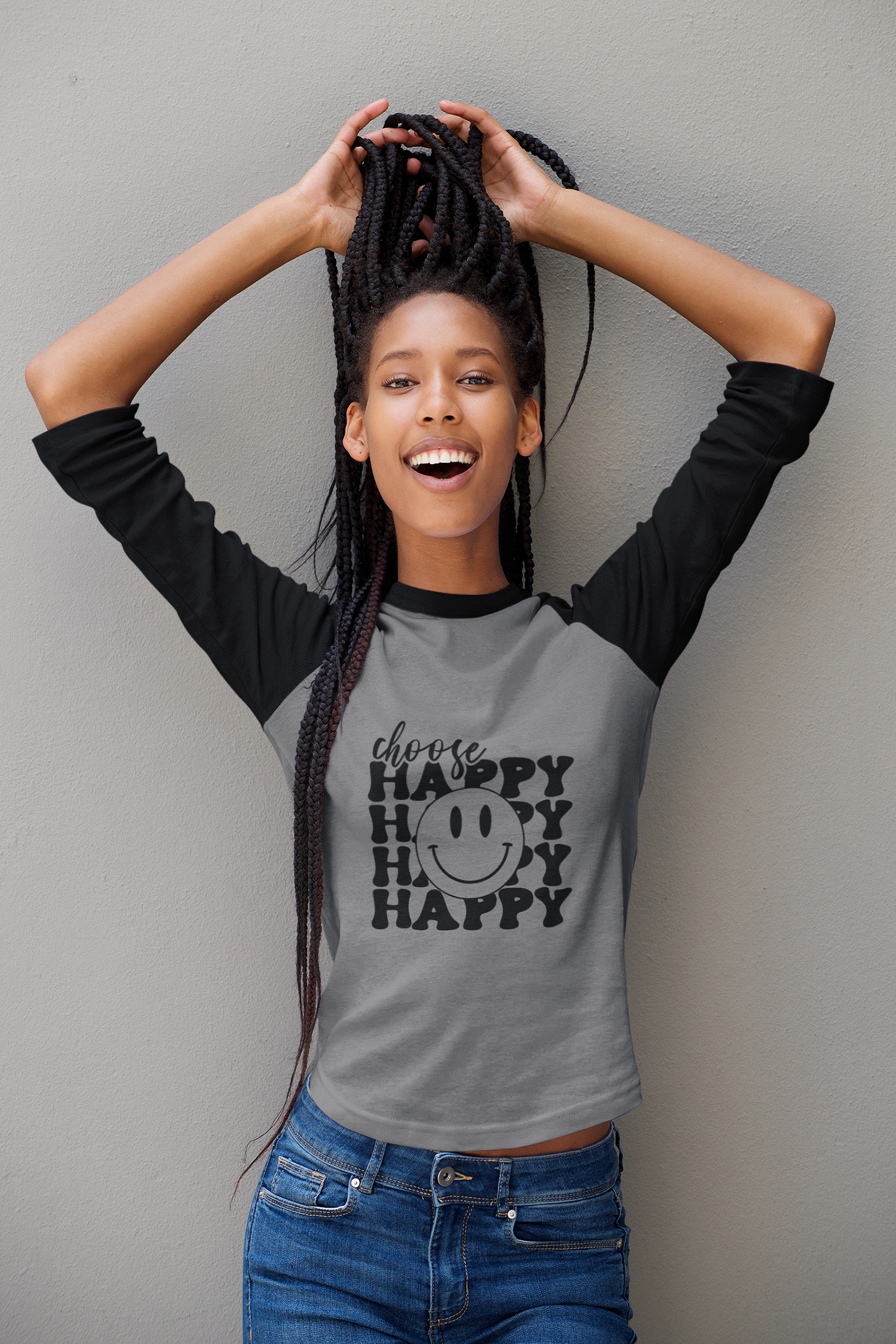 Raglan Tshirt : Choose Happy