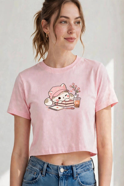 Crop Top : Cozy Kitty