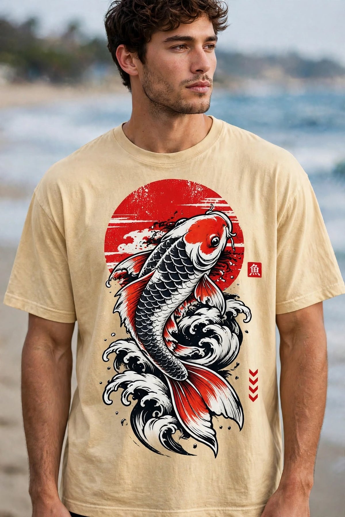 Unisex Oversized: Crimson Ascent