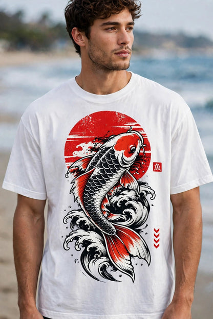 Unisex Oversized: Crimson Ascent