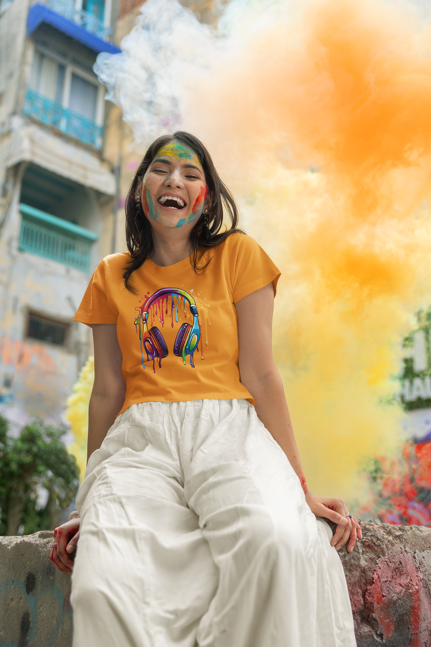 Crop Top : Dripping HeadPhone