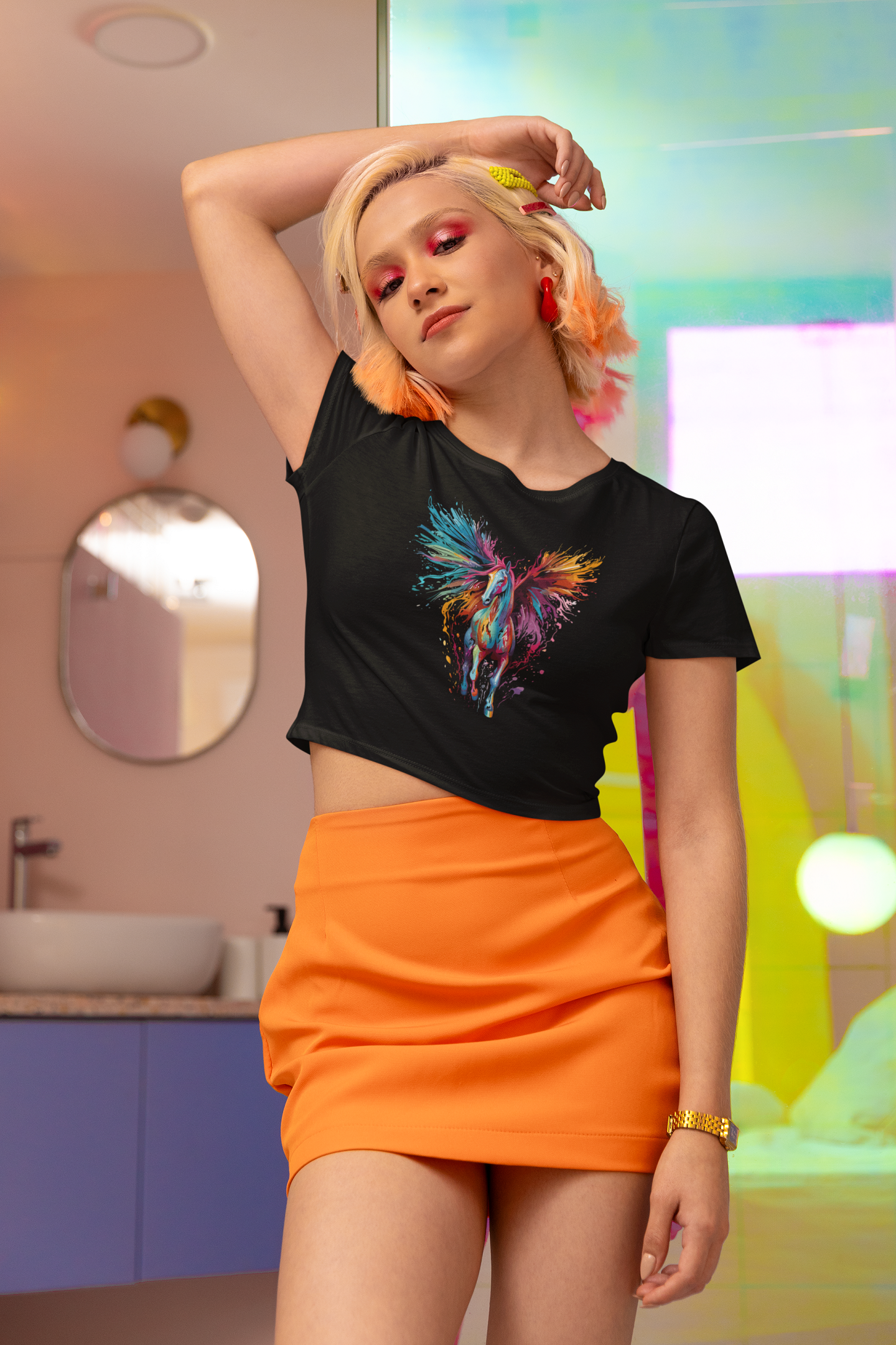 Crop Top : Dripping Pegasus