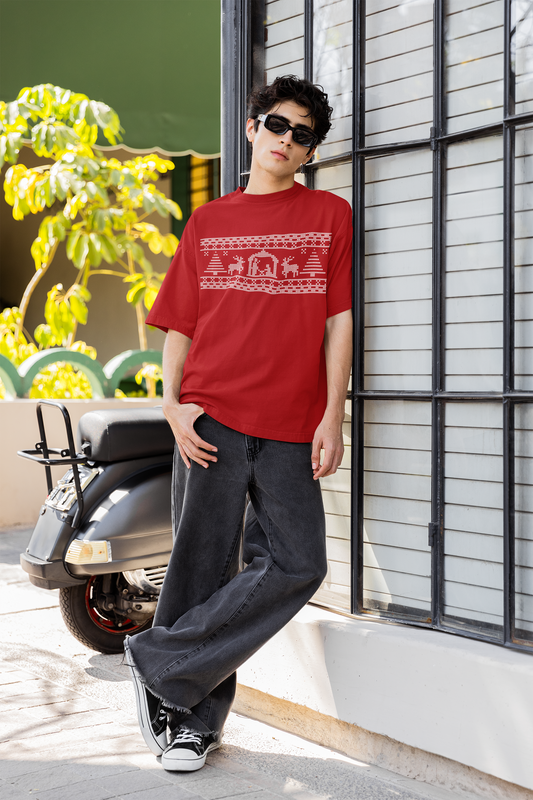 Unisex Oversized Classic Tee: Holy Night