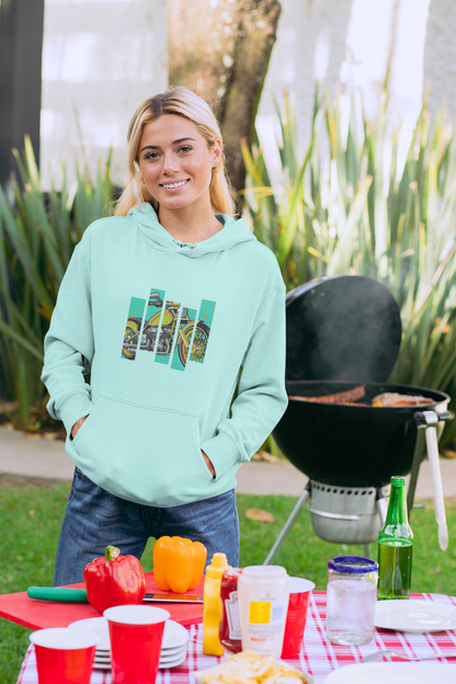 Unisex Hoodie : Striped MotorBike