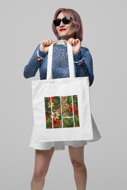 Tote Bag : Striped Flowers