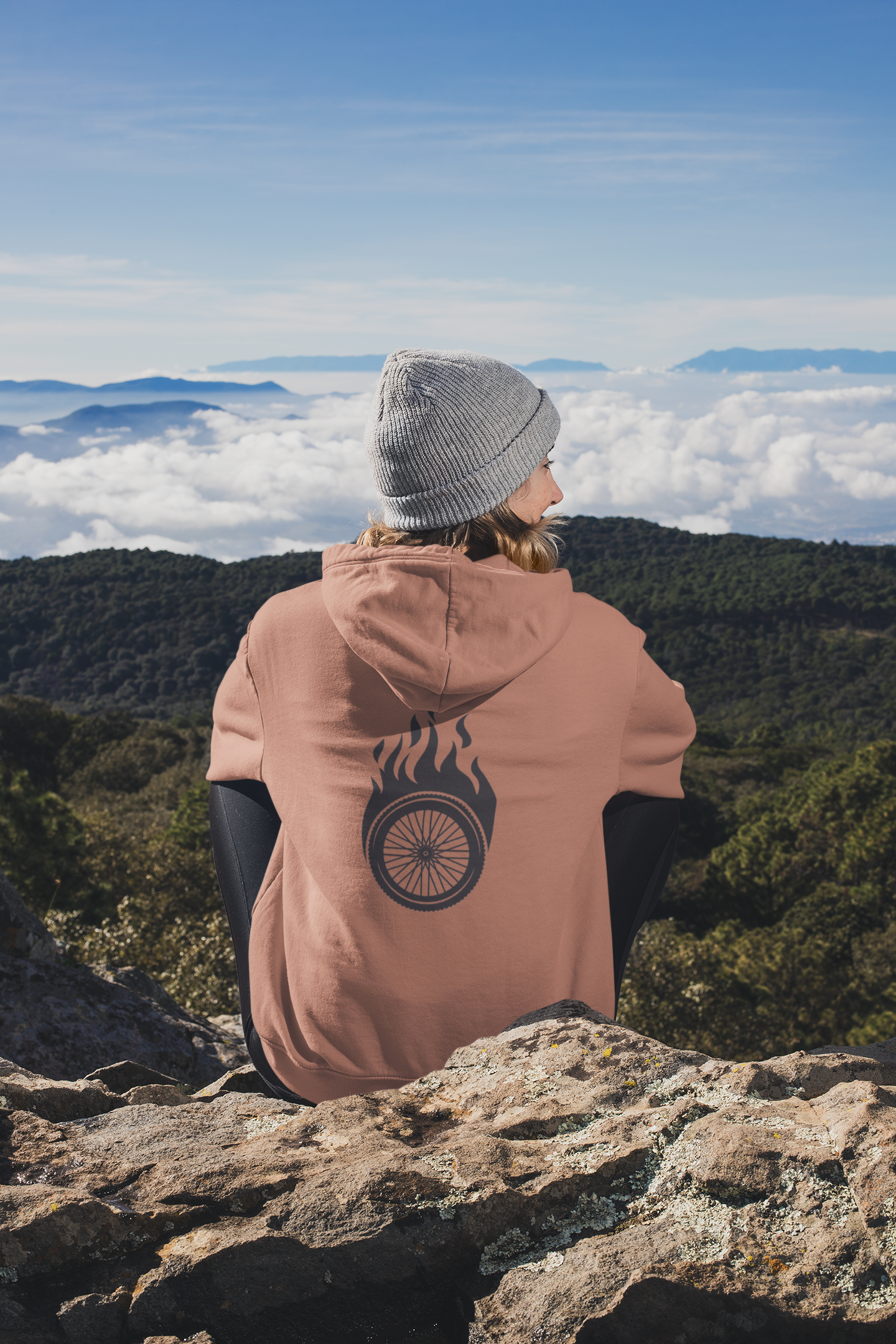 Unisex Hoodie : Wheel On Fire