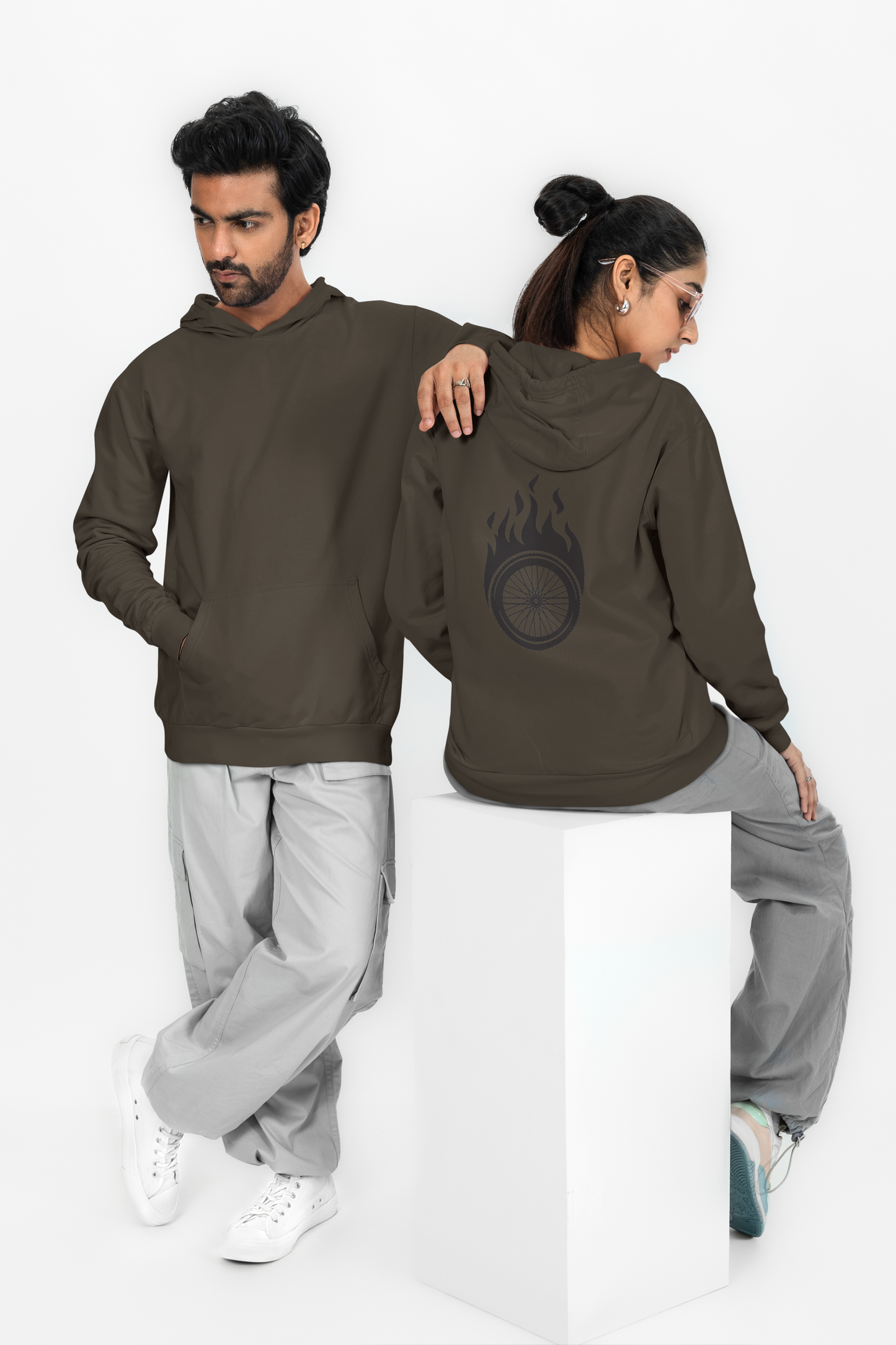 Unisex Hoodie : Wheel On Fire