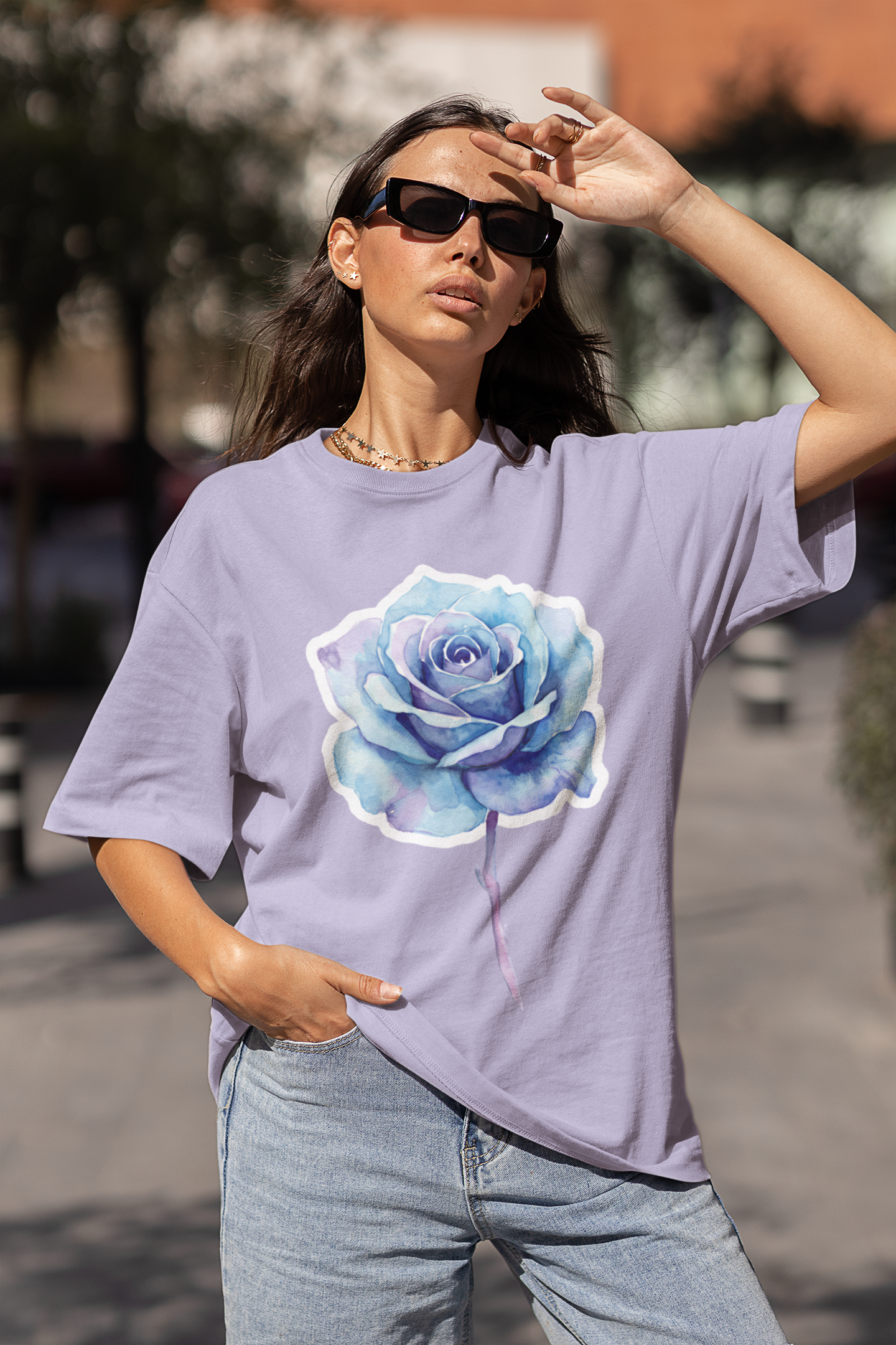Unisex Oversized: Lavender Bloom