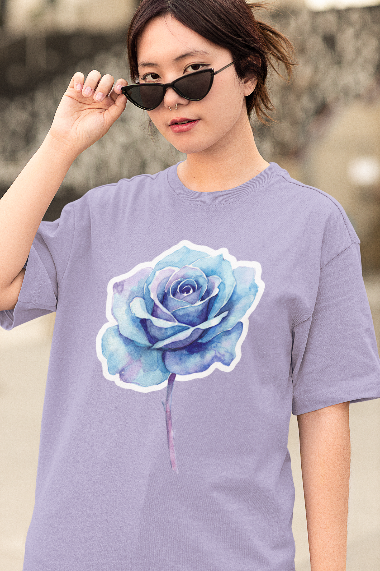 Unisex Oversized: Lavender Bloom
