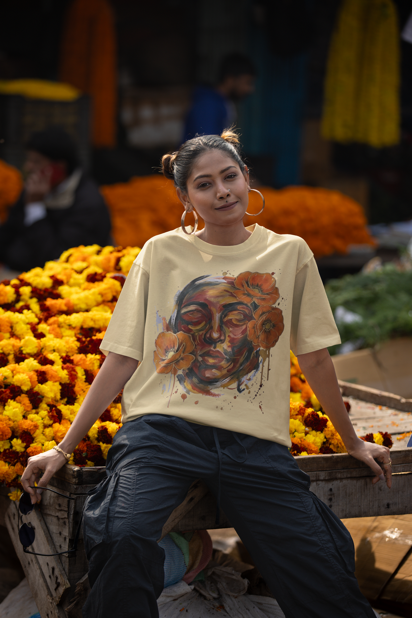 Unisex Oversized: Silent Bloom